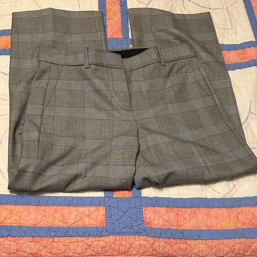 NWT J.Crew cropped wide-leg plaid pants